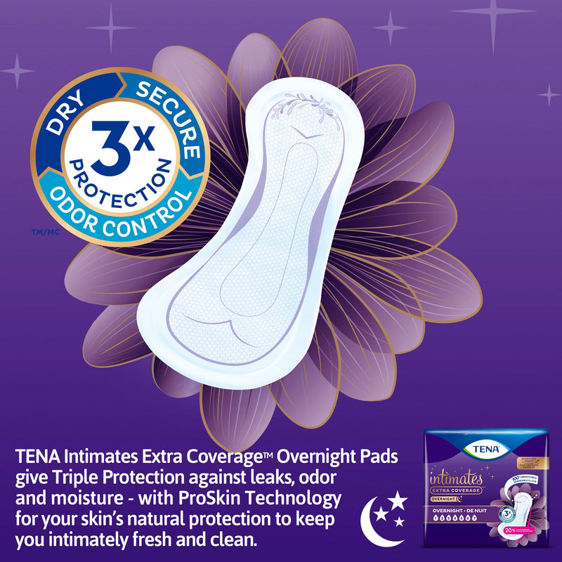 Tena® Intimates™ Overnight Bladder Control Pad, 16-Inch Length, 1 Case of 84 () - Img 3