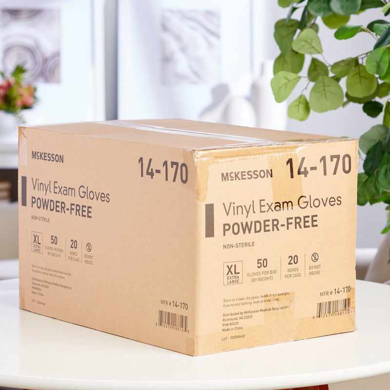 McKesson Confiderm® Vinyl Exam Glove, Extra Large, Clear, 1 Box of 50 () - Img 10