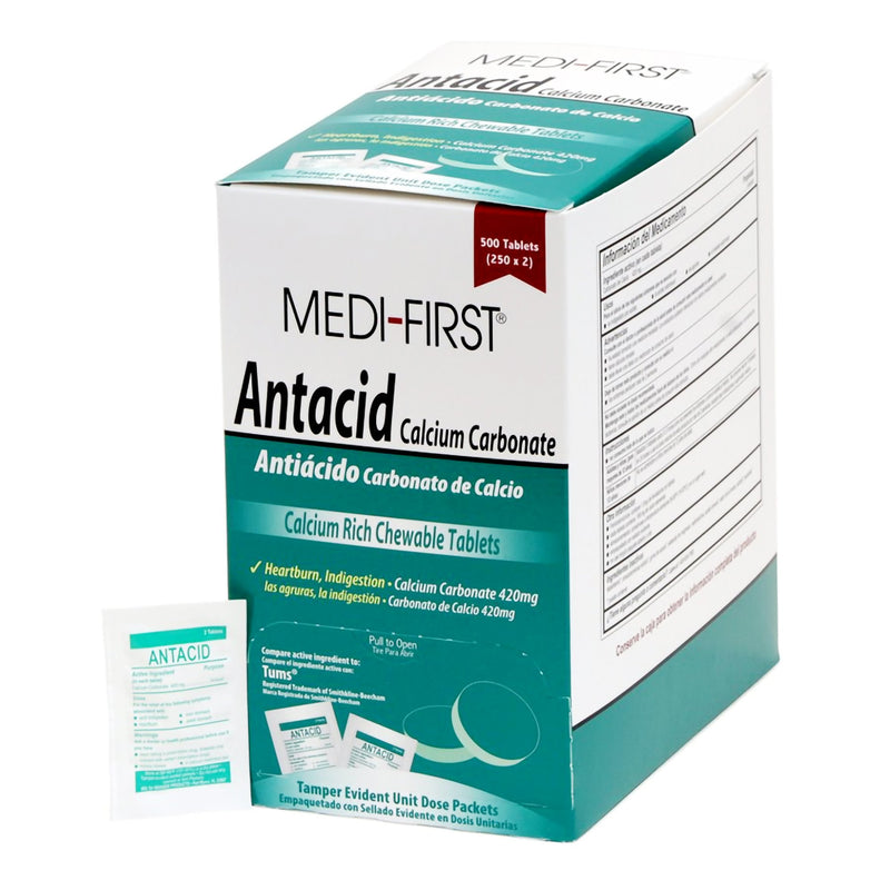 Medi-First® Calcium Carbonate Antacid, 1 Box (Over the Counter) - Img 1