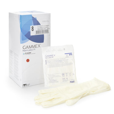 Gammex® Non-Latex PI Polyisoprene Surgical Glove, Size 8, White, 1 Box of 50 () - Img 1