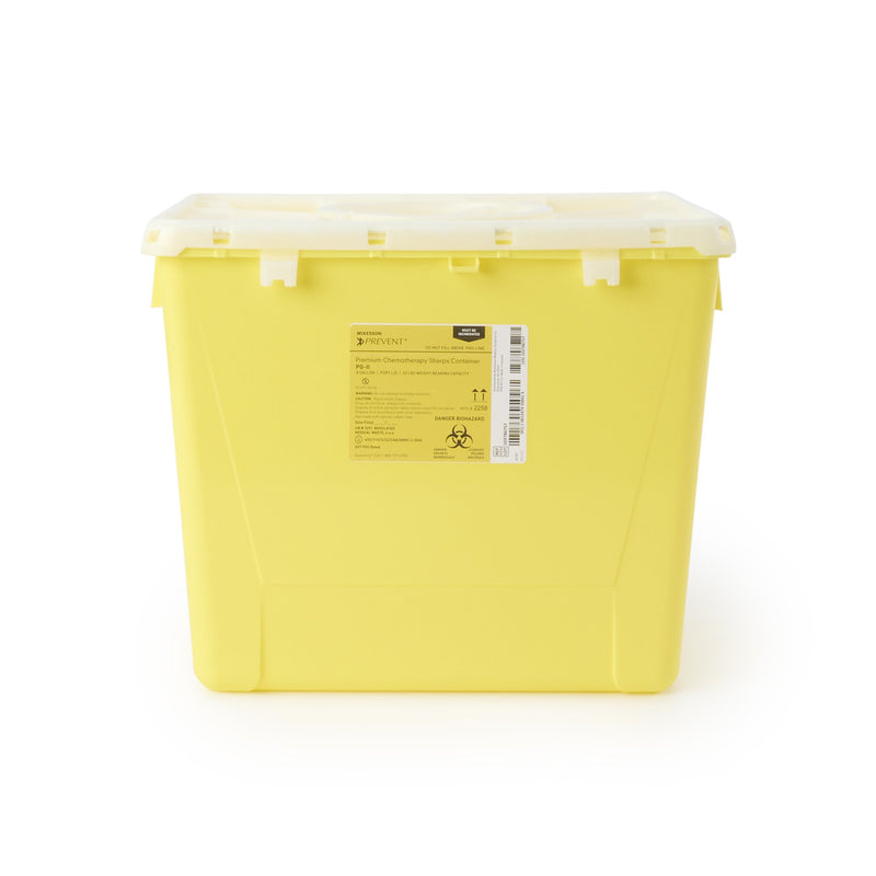 McKesson Prevent® Sharps Container, 8 Gallon, 13-1/2 x 17-3/10 x 13 Inch, 1 Case of 9 (Sharps Collectors) - Img 1