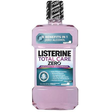 LISTERINE, MOUTH WASH TOTAL CARE ZERO 1L (6/CS) (Mouth Care) - Img 1