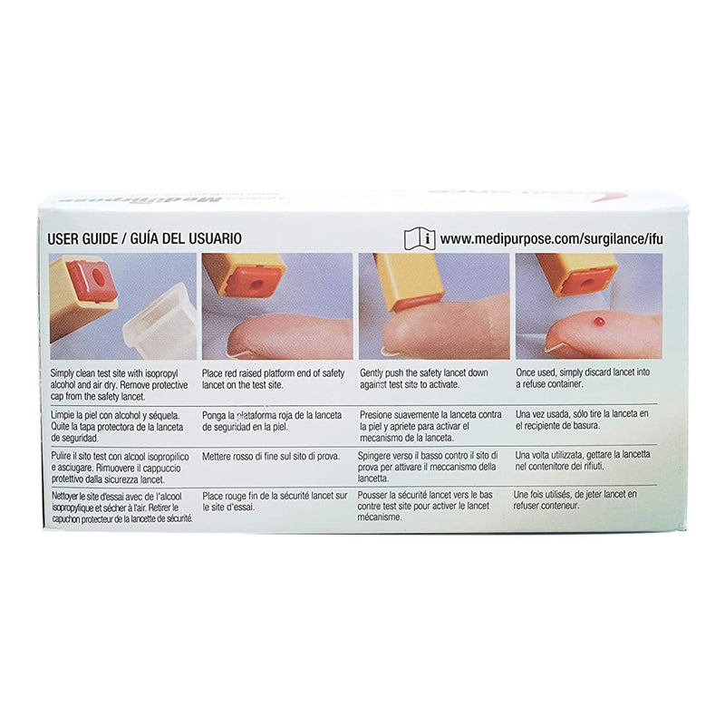 Surgilance® Safety Lancet, 1 Box of 100 (Diabetes Monitoring) - Img 4