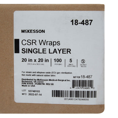 McKesson Single Layer Sterilization Wrap, 20 x 20 Inch, 1 Box (Sterilization Wraps) - Img 7
