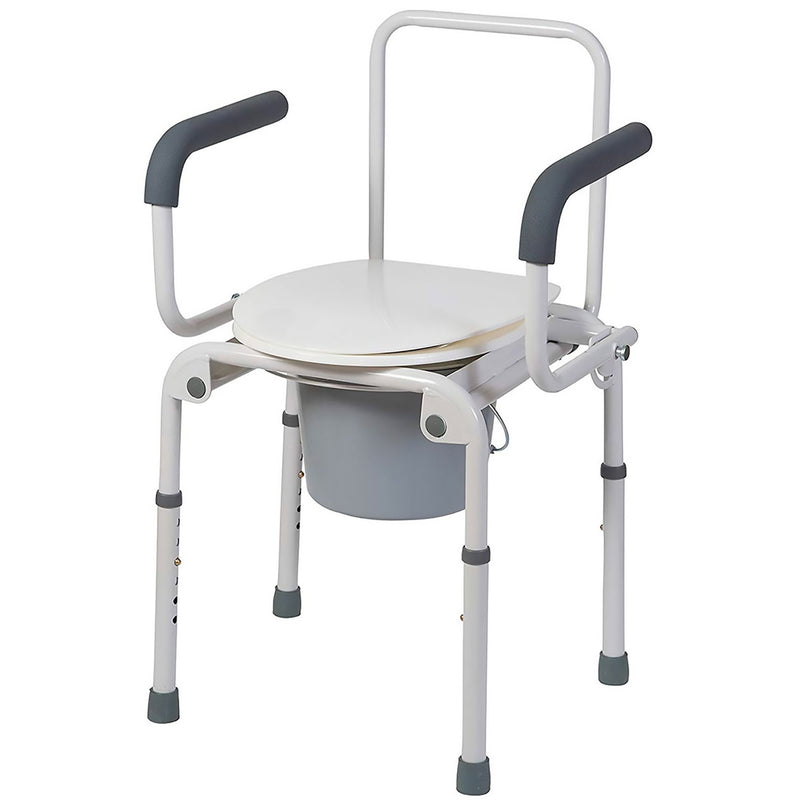 Mabis® Drop-Arm Steel Commode, 1 Each (Commode / Shower Chairs) - Img 6