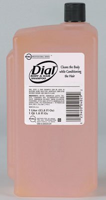 Dial® Professional Hair and Body Wash Refill Bottle, 1 Liter, 1 Case of 8 (Hair Care) - Img 1