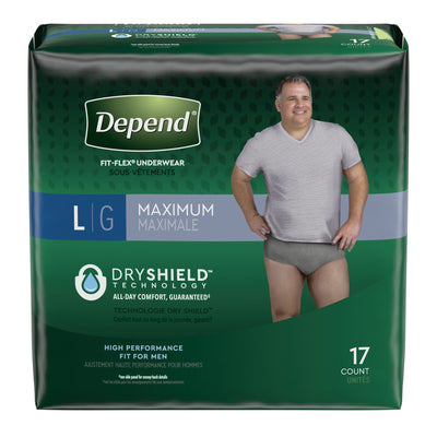 Depend® FIT-FLEX® Absorbent Underwear for Men, 1 Case of 34 () - Img 1
