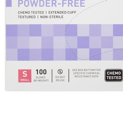 McKesson Confiderm® 6.5CX Extended Cuff Nitrile Extended Cuff Length Exam Glove, Small, Blue, 1 Box of 100 () - Img 4