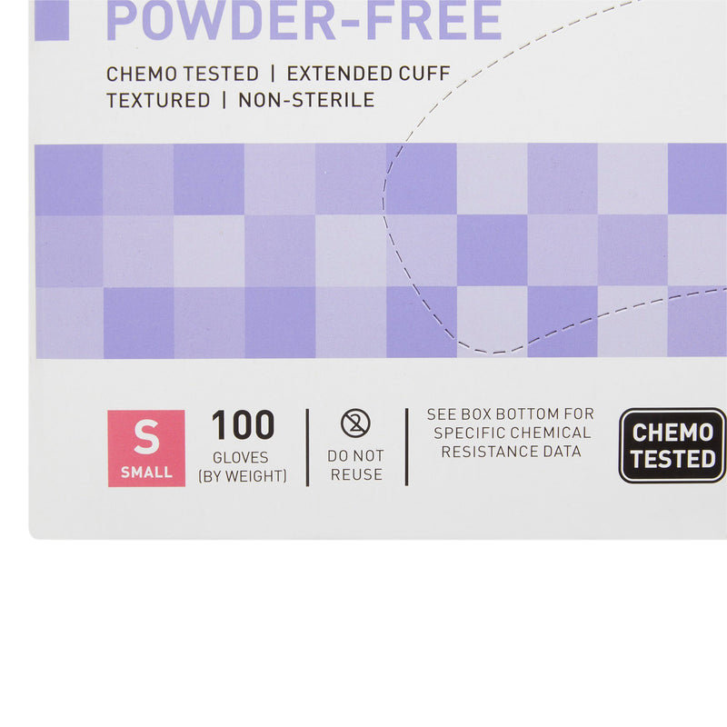 McKesson Confiderm® 6.5CX Extended Cuff Nitrile Extended Cuff Length Exam Glove, Small, Blue, 1 Box of 100 () - Img 4