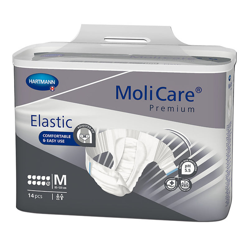 MoliCare® Premium Elastic Incontinence Brief, 10D, Medium, 1 Case of 56 () - Img 1