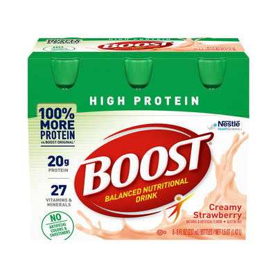 Boost® High Protein Strawberry Oral Supplement, 8 oz. Bottle, 1 Each (Nutritionals) - Img 1