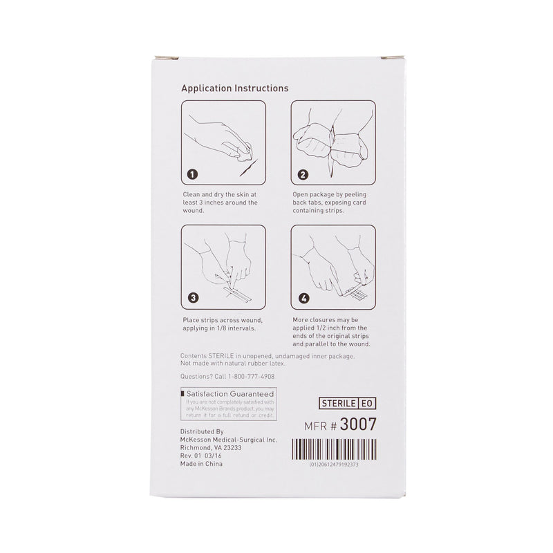 McKesson Skin Closure Strip, ¼ X 3 Inch, 1 Box of 50 (Skin Closure Strips) - Img 3