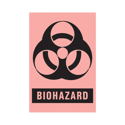 Timemed Pre-Printed Label, Biohazard, 2 x 3 Inch, 1 Roll (Labels) - Img 1