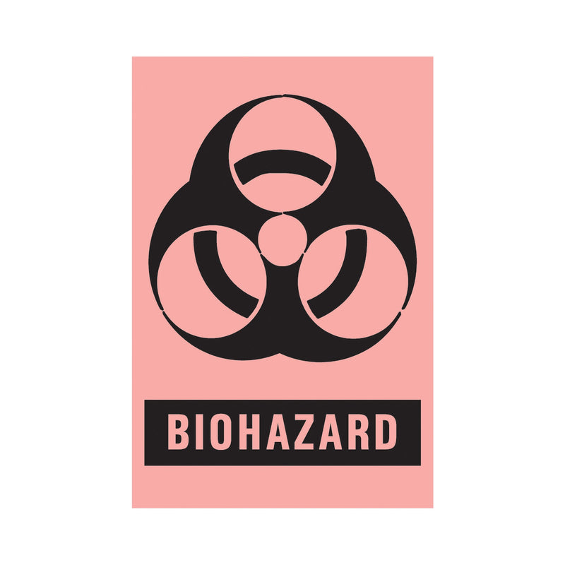 Timemed Pre-Printed Label, Biohazard, 2 x 3 Inch, 1 Roll (Labels) - Img 1