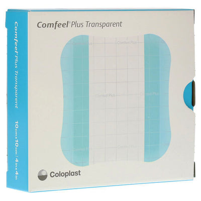 Comfeel® Plus Transparent Hydrocolloid Dressing, 4 x 4 Inch, 1 Box of 10 (Advanced Wound Care) - Img 1