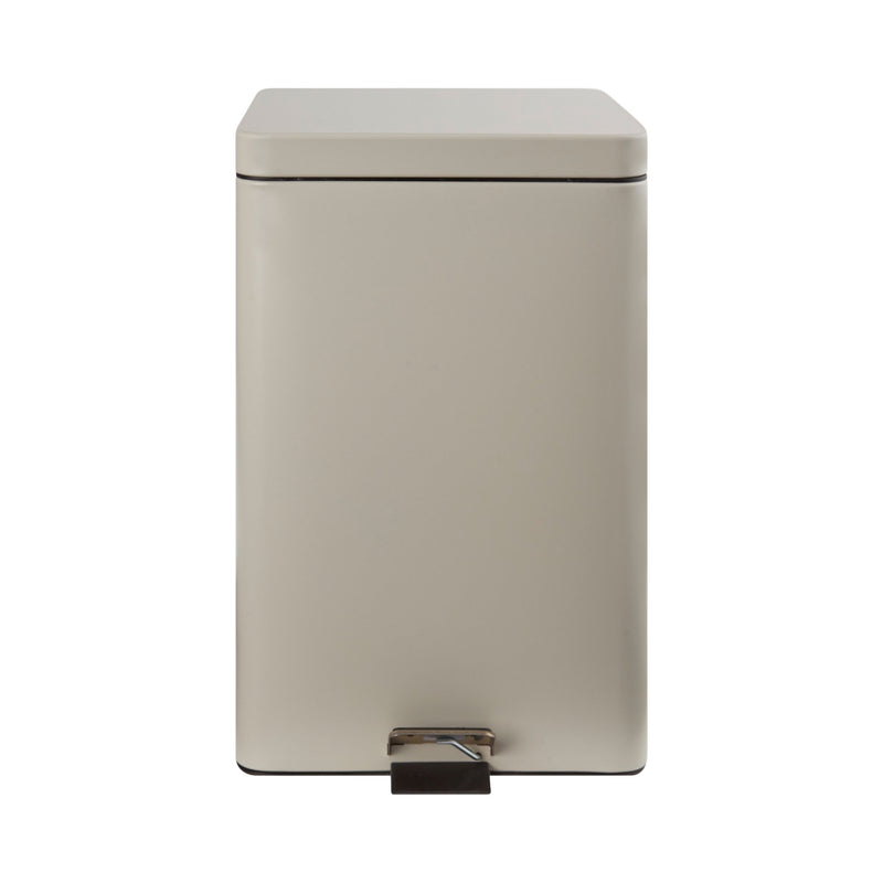 McKesson Trash Can with Plastic Liner, Square, Steel, Step-On, 32 QT, Beige, 1 Each (Waste Receptacles) - Img 1