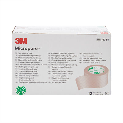 3M™ Micropore™ Paper Medical Tape, 1 Inch x 10 Yard, Tan, 1 Each (General Wound Care) - Img 2