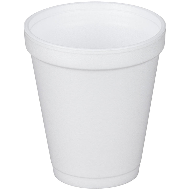 Dart Drinking Cup, White, Styrofoam, Disposable, 8 oz, 1 Sleeve (Drinking Utensils) - Img 1