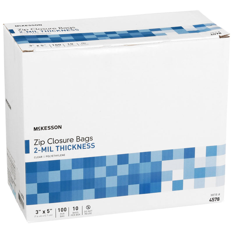 McKesson Zip Closure Bag, 3 x 5 in., 1 Box of 10 (Bags) - Img 2