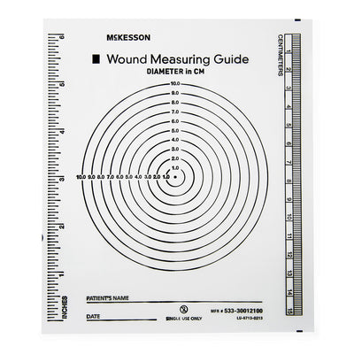 McKesson Nonsterile Plastic Wound Measuring Guide, 5 x 7 Inch, 1 Box of 100 (Wound Measuring Devices) - Img 5