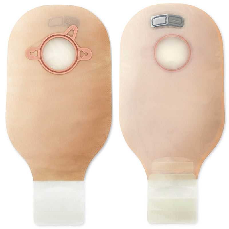 New Image™ Drainable Transparent Colostomy Pouch, 12 Inch Length, 2¼ Inch Flange, 1 Box of 10 (Ostomy Pouches) - Img 1