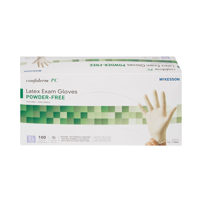 McKesson Confiderm® Latex Exam Glove, Extra Large, Ivory, 1 Box of 100 () - Img 3