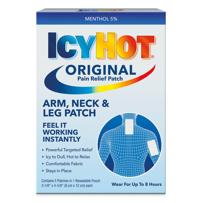Icy Hot® Menthol Topical Pain Relief, 1 Pack of 5 (Over the Counter) - Img 1