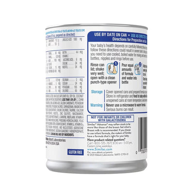 Similac® Advance® 20 Liquid Concentrate Infant Formula, 13 oz. Can, 1 Case of 12 () - Img 2