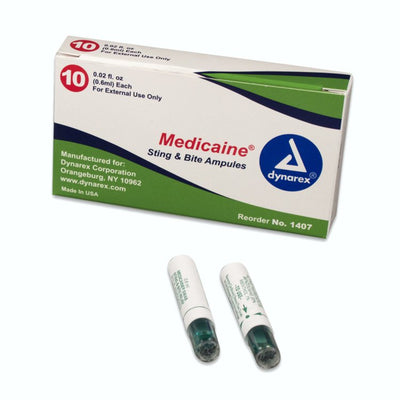 Medicaine® Benzocaine / Menthol Sting and Bite Relief, 6 mL Ampule, 1 Box of 10 (Over the Counter) - Img 1