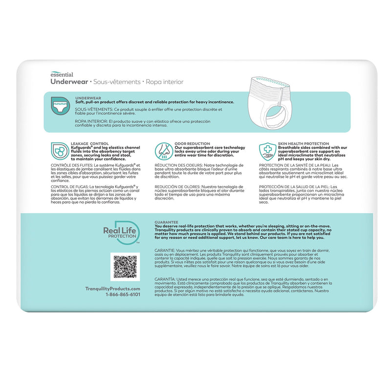 Select® Heavy Protection Absorbent Underwear, Large, 1 Case of 72 () - Img 2