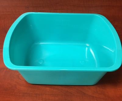 Wash Basin, Rectangular, 7 Quart, Turquoise, 1 Case of 50 (Basins) - Img 1