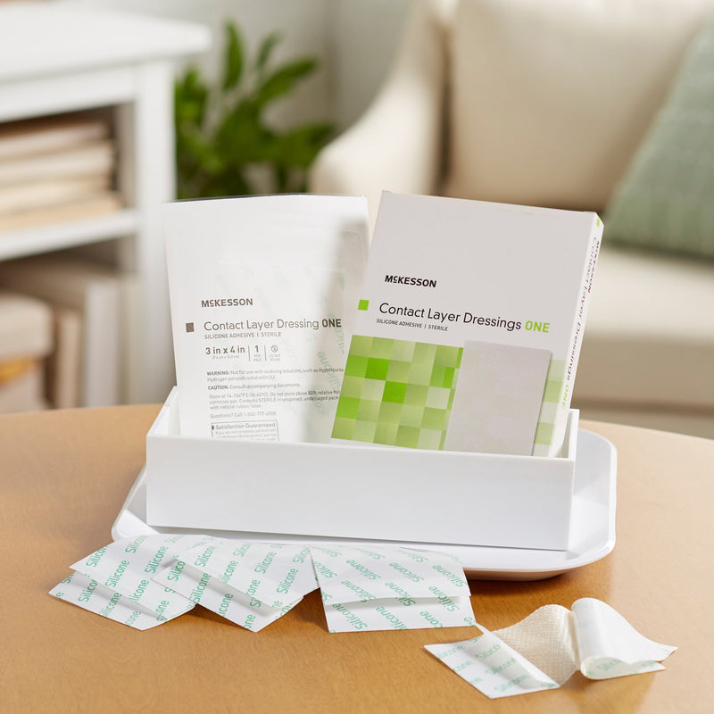 McKesson Silicone Wound Contact Layer Dressing, 3 x 4 Inch, 1 Box of 10 () - Img 7