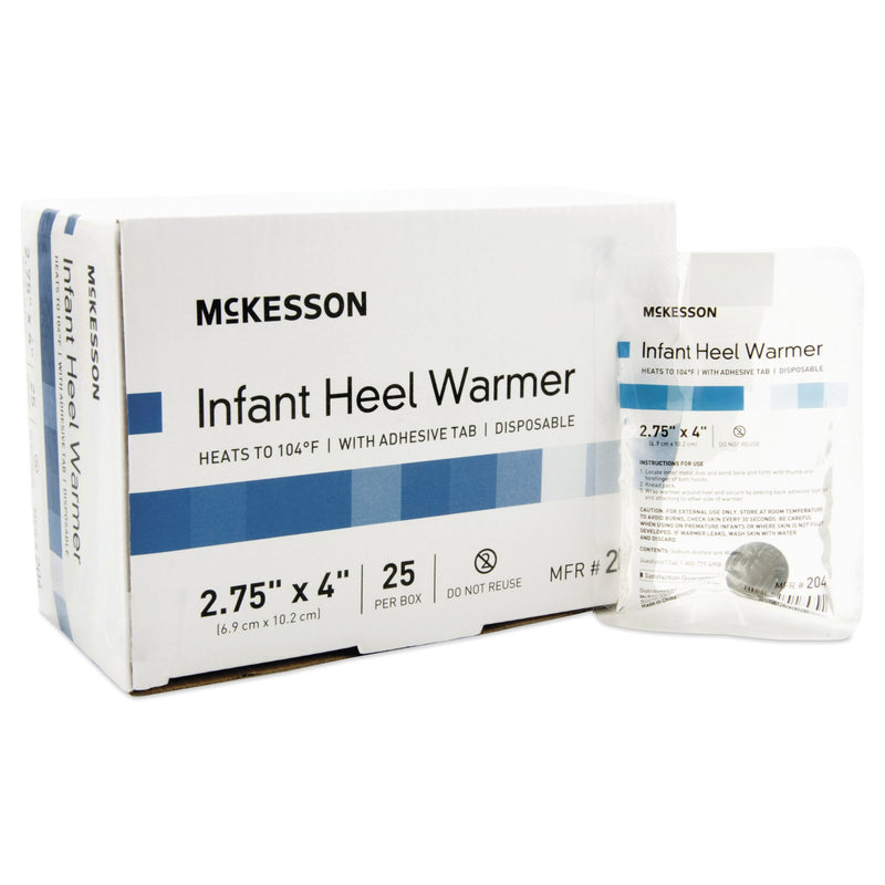 McKesson Infant Heel Warmer, 2¾ x 4 Inch, 1 Box of 25 (Treatments) - Img 1