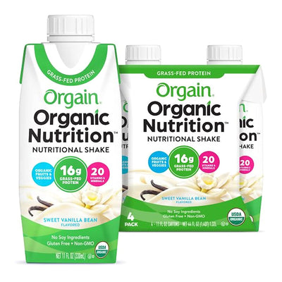 Orgain® Organic Vanilla Oral Supplement, 11 oz. Carton, 1 Pack of 4 (Nutritionals) - Img 1