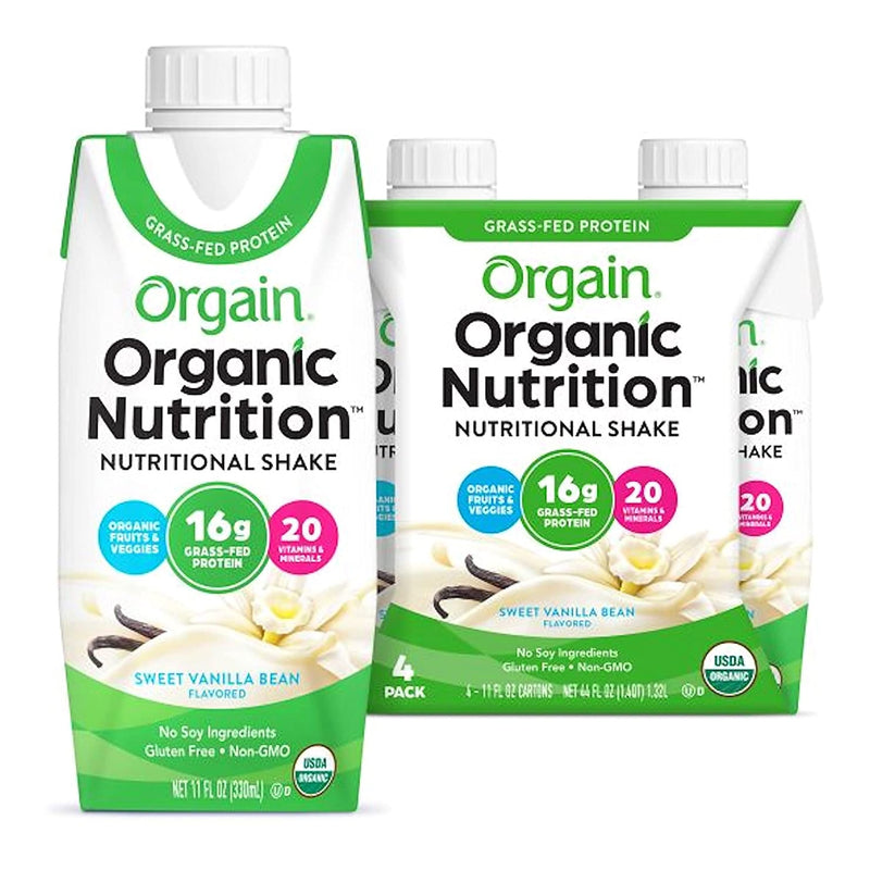 Orgain® Organic Vanilla Oral Supplement, 11 oz. Carton, 1 Pack of 4 (Nutritionals) - Img 1