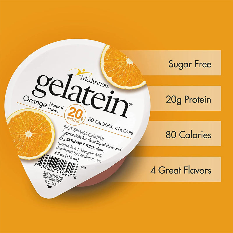 Gelatein® 20 Orange Oral Protein Supplement, 4 oz. Cup, 1 Each (Nutritionals) - Img 5