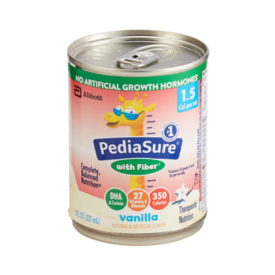 PediaSure® 1.5 Cal with Fiber Vanilla Pediatric Oral Supplement / Tube Feeding Formula, 8 oz. Can, 1 Case of 24 () - Img 1