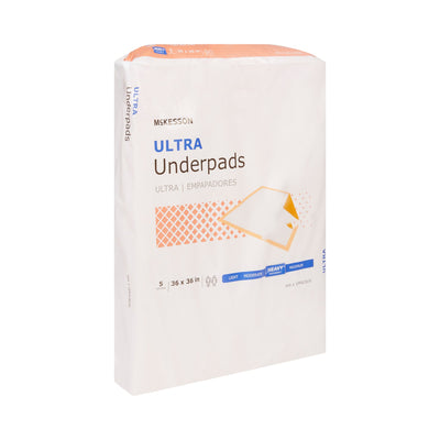 McKesson Ultra Heavy Absorbency Underpad, 36 x 36 Inch, 1 Bag of 5 (Underpads) - Img 2