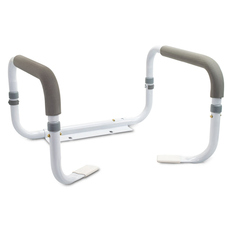 McKesson Toilet Safety Rail, White Steel, Width-Adjustable, 1 Case of 2 (Safety and Grab Bars) - Img 6