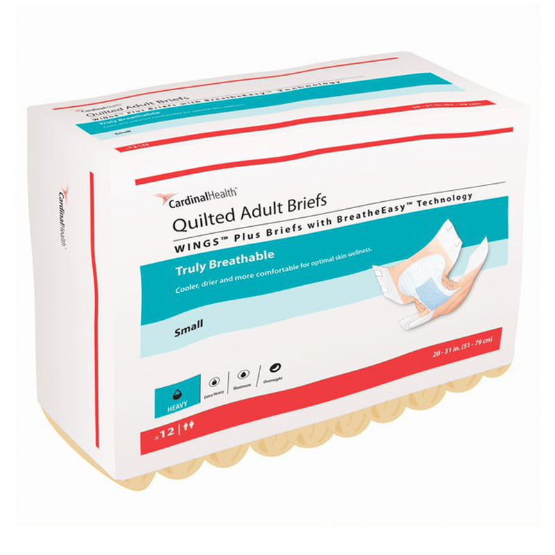 Wings™ Quilted Plus with BreatheEasy™ Technology Incontinence Brief, Small, 1 Case of 96 () - Img 3