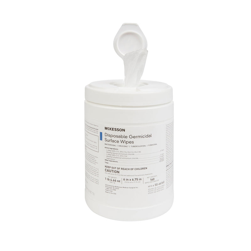 McKesson Surface Disinfectant Wipes, Large Canister, 1 Box (Cleaners and Disinfectants) - Img 9