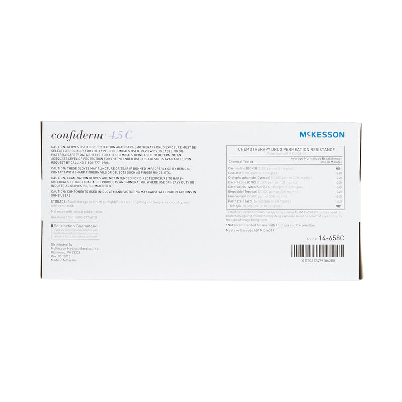 McKesson Confiderm® 4.5C Nitrile Exam Glove, Large, Blue, 1 Box of 100 () - Img 3