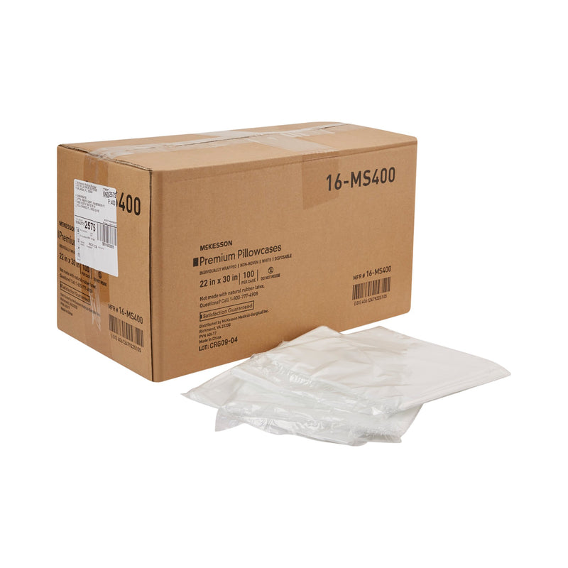 McKesson White Nonwoven Pillowcase, 22 x 30 Inch, 1 Case of 100 (Pillowcases) - Img 5