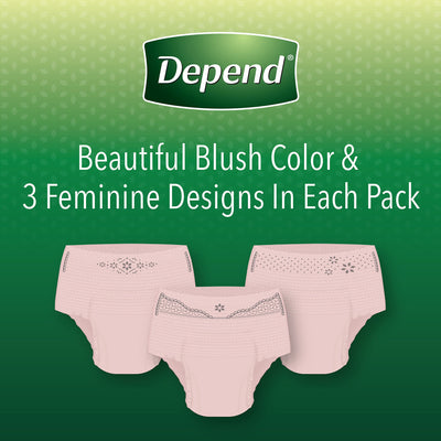 Depend® FIT-FLEX® Womens Absorbent Underwear, Medium, Tan, 1 Pack of 18 () - Img 7