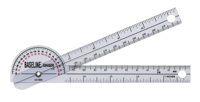 Baseline® 180° Head Plastic Goniometer, 6 Inch Arms, 1 Each (Assessment Tools) - Img 1