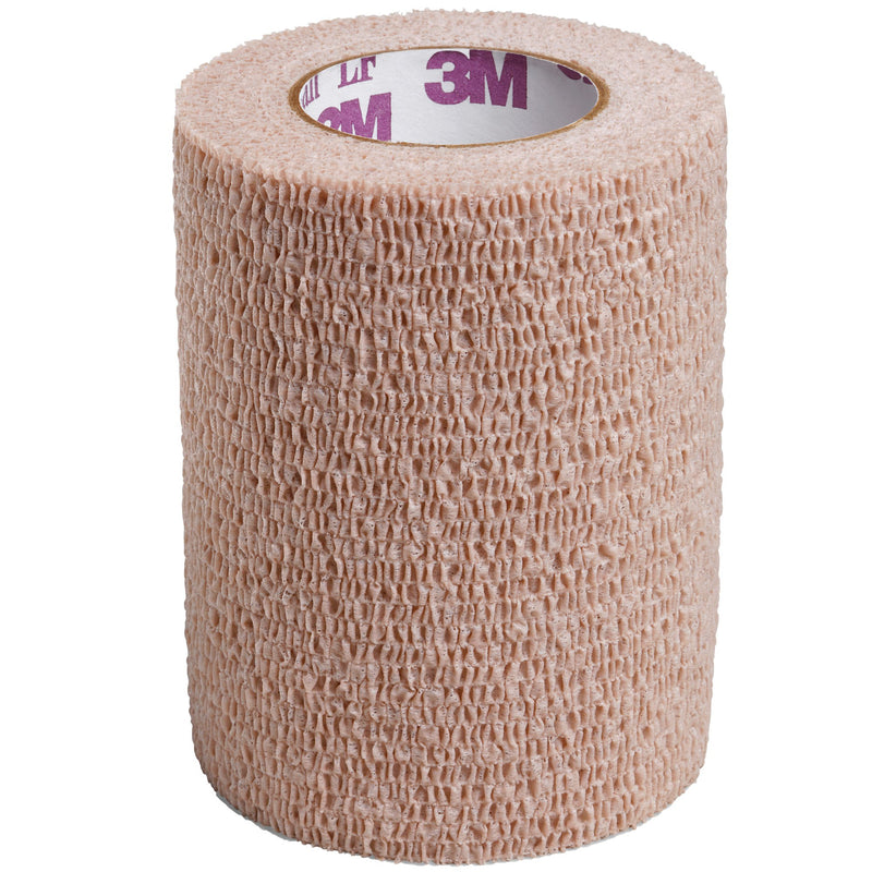 3M™ Coban™ LF Self-adherent Closure Cohesive Bandage, 3 Inch x 5 Yard, Tan, 1 Case of 24 (General Wound Care) - Img 1