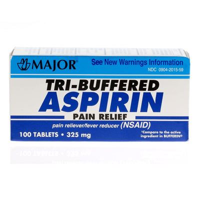 Major® Aspirin / Calcium Carbonate Pain Relief, 1 Bottle (Over the Counter) - Img 1