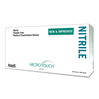 Micro-Touch® Nitrile Exam Glove, Large, Blue, 1 Box () - Img 3