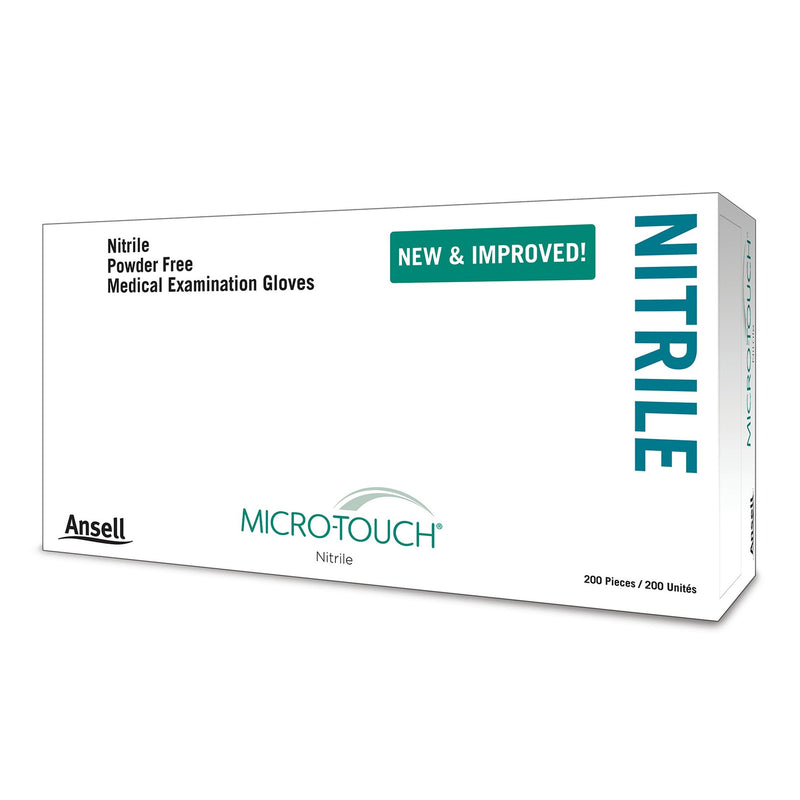 Micro-Touch® Nitrile Exam Glove, Large, Blue, 1 Box () - Img 3