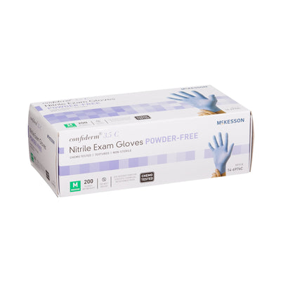 McKesson Confiderm® 3.5C Nitrile Exam Glove, Medium, Blue, 1 Box of 200 () - Img 4